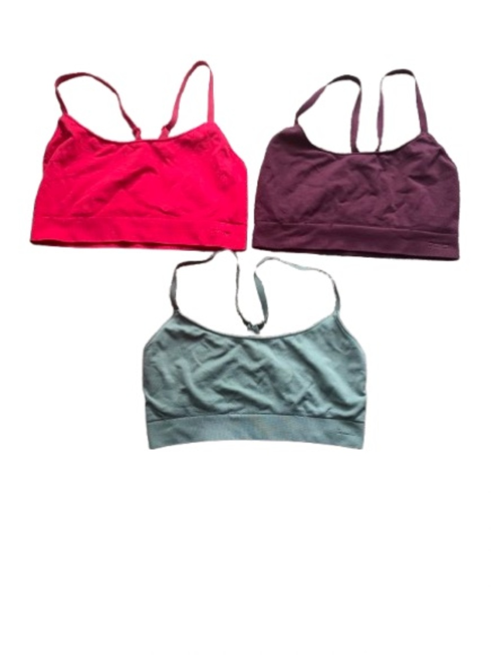Victoria’s Secret Seamless Scoop Racerback Sports Bras Large Lot of 3